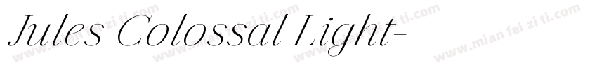 Jules Colossal Light字体转换